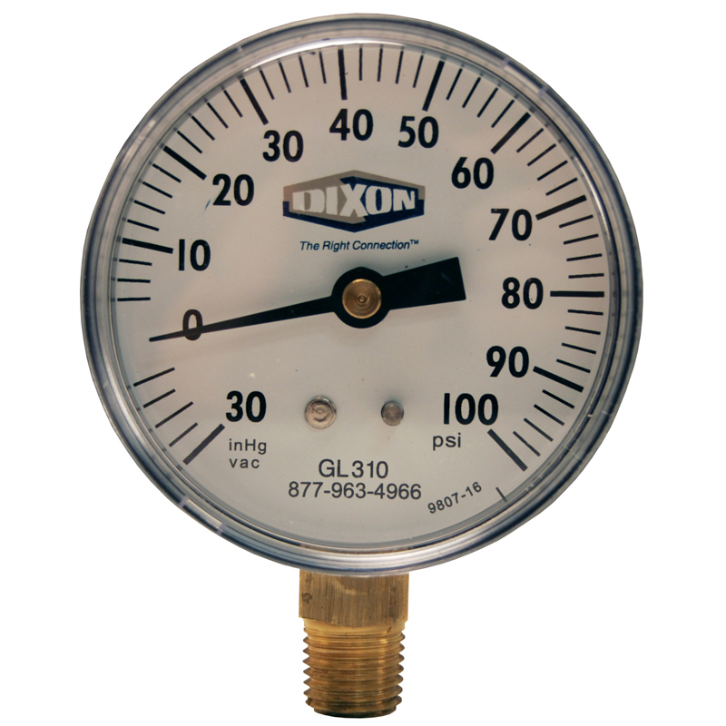 GAUGE 0-160 ABS GL110 COMPOUND - 2-1/2 FACE -LOWER MOUNT